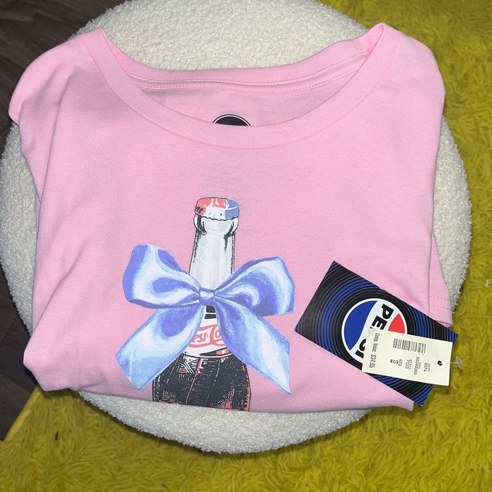 OVERSIZED Pepsi Pink Tee with Bottle Design
